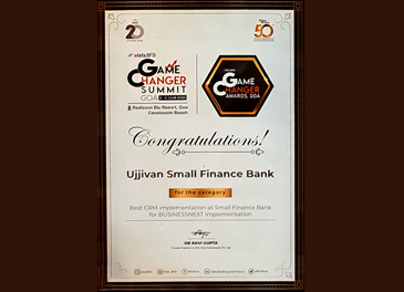 BUSINESSNEXT Wins CRM Implementation Award for Ujjivan Small Finance