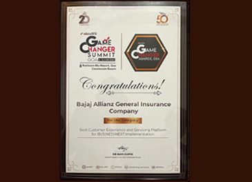 BUSINESSNEXT wins award for Bajaj Allianz General Insurance