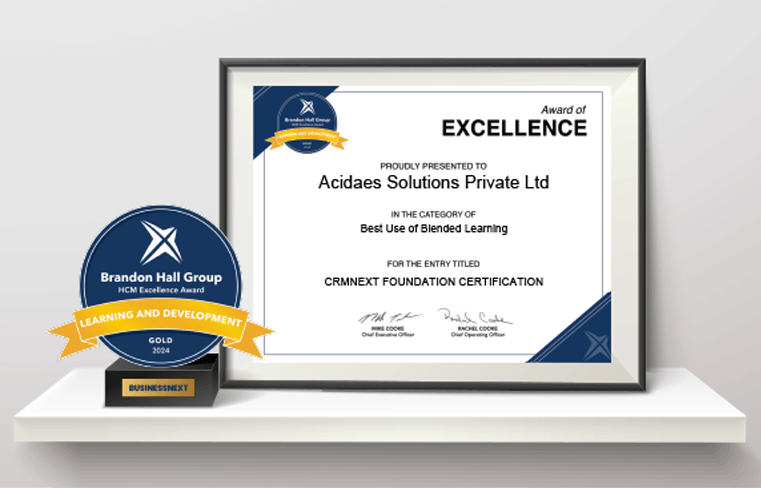 BUSINESSNEXT Wins Brandon Hall Group TM GOLD award for excellence in Best Use of Blended Learning